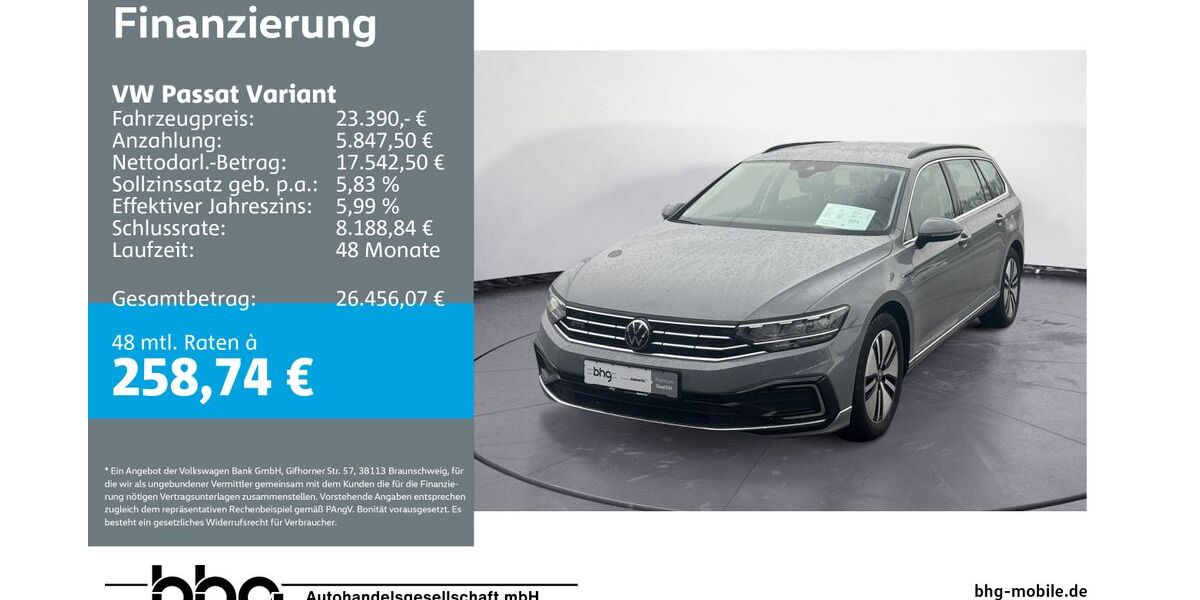 VW Passat Variant 58.674 km 23.390 &euro; Mössingen 72116