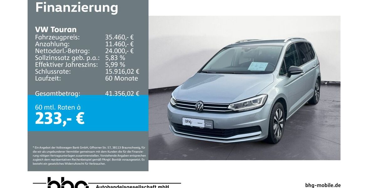 VW Touran 25.614 km 34.420 &euro; Mössingen 72116