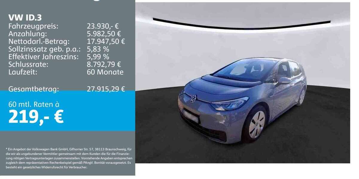 VW ID.3 42.138 km 23.930 &euro; Reutlingen 72770