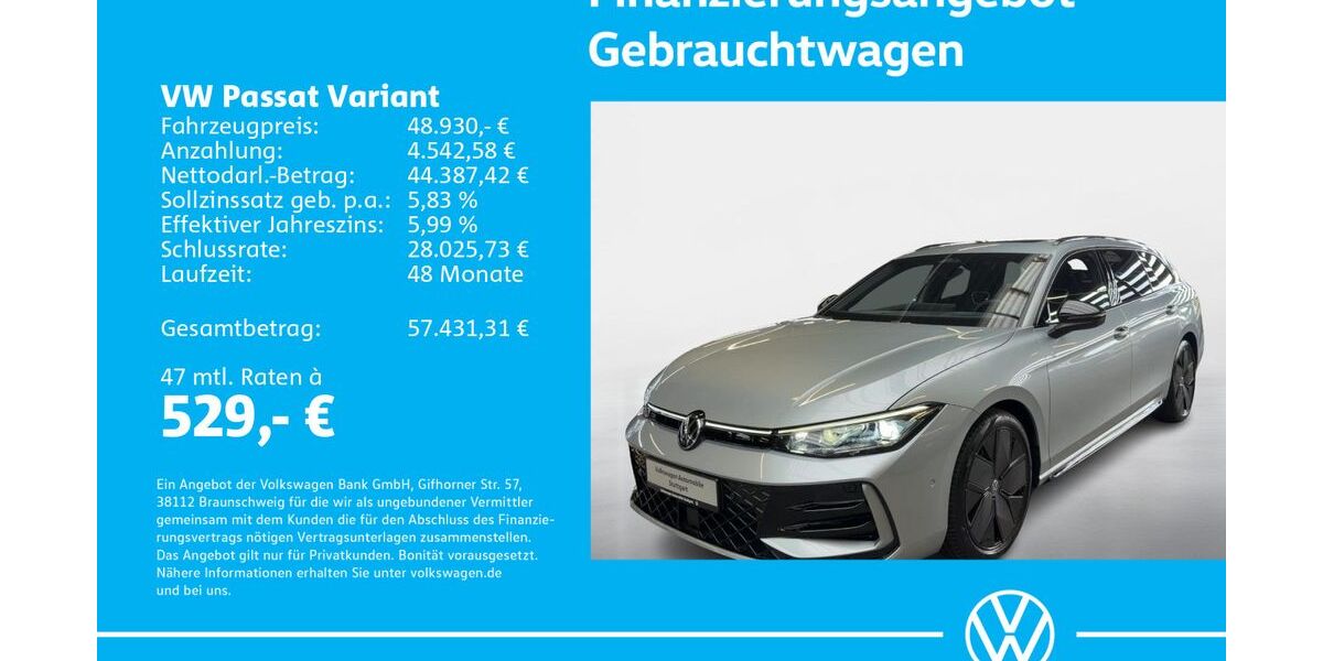 VW Passat Variant 1.505 km 48.430 &euro; Stuttgart-Feuerbach 70469