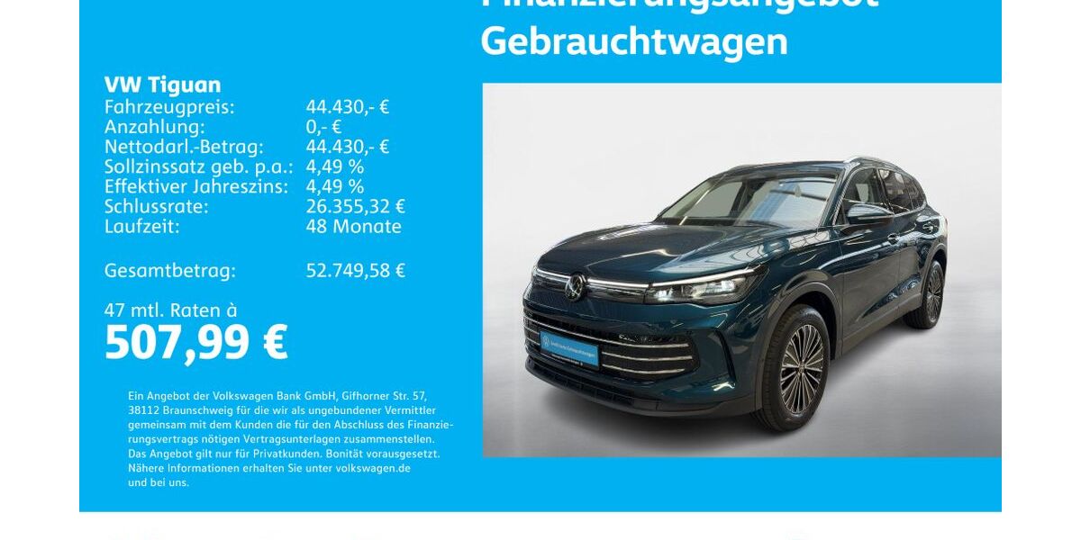 VW Tiguan 4.366 km 43.930 &euro; Stuttgart-Feuerbach 70469