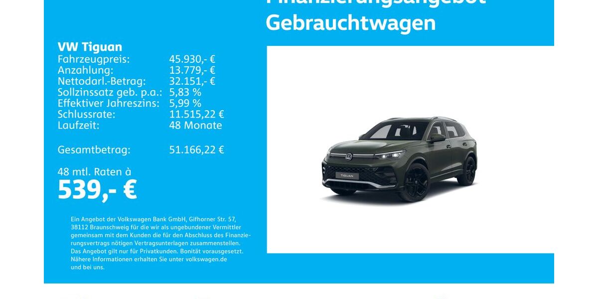 VW Tiguan 25.210 km 45.930 &euro; Stuttgart-Feuerbach 70469