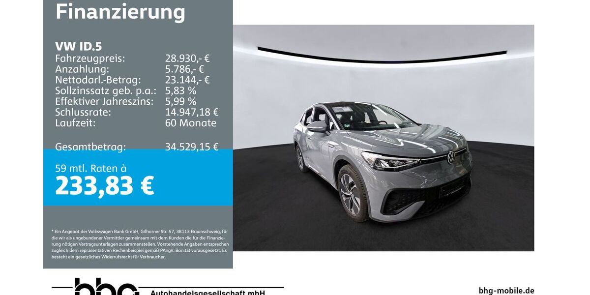 VW ID.5 39.614 km 28.230 &euro; Reutlingen 72770