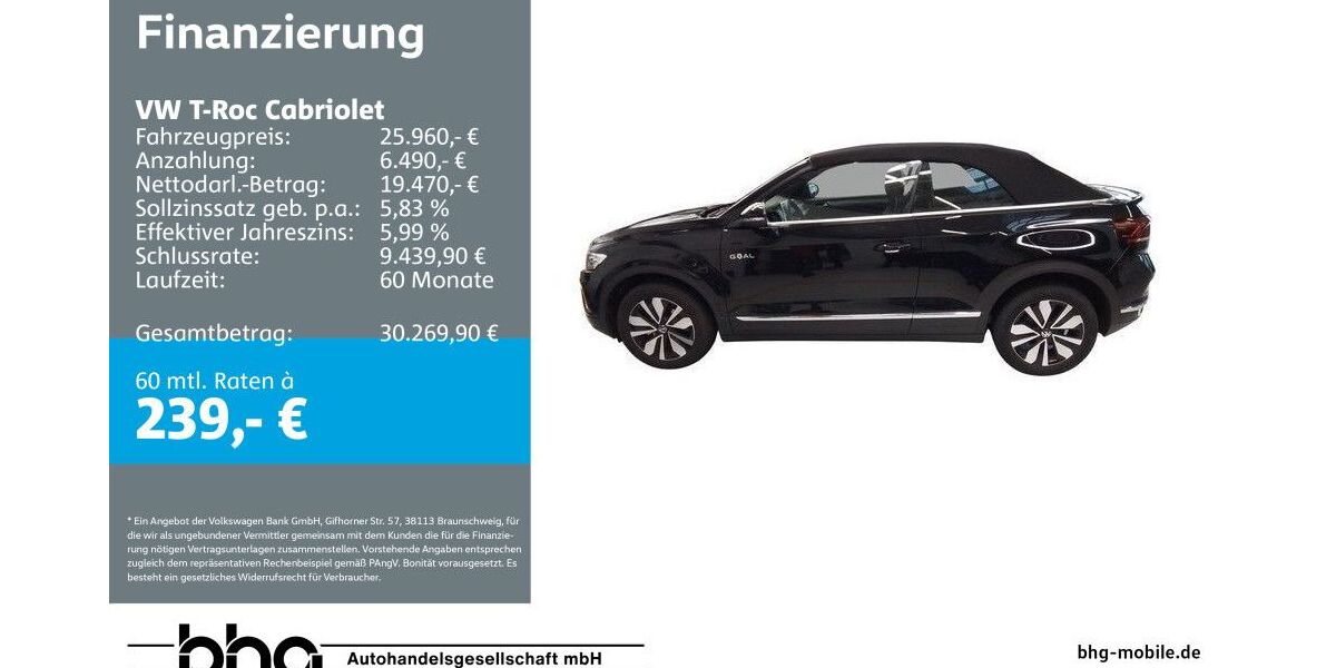 VW T-Roc 6.552 km 25.490 &euro; Mössingen 72116
