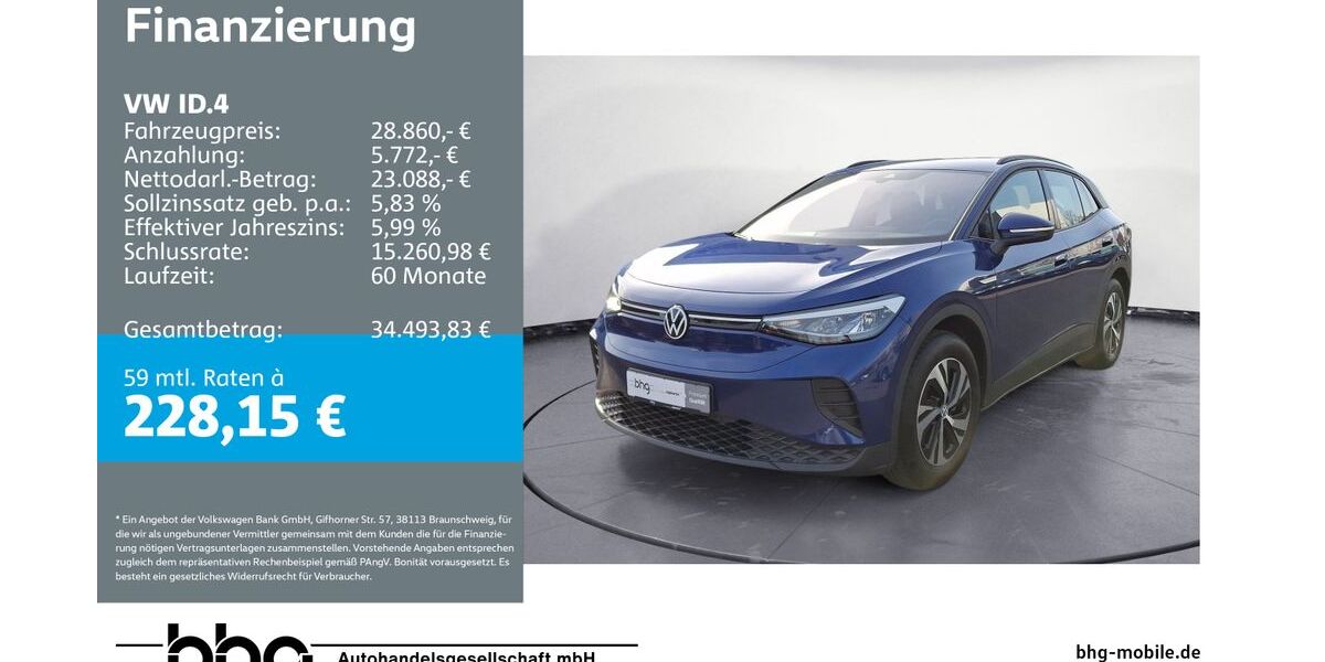 VW ID.4 16.929 km 28.490 &euro; Reutlingen 72770