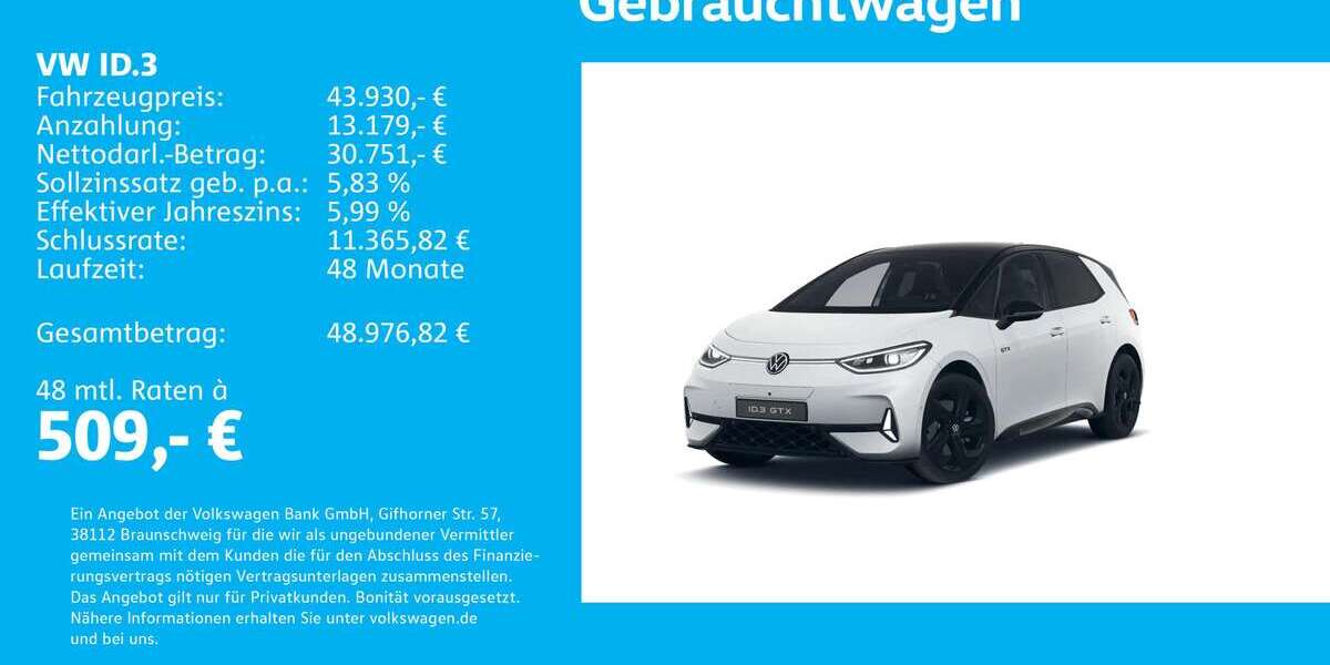 VW ID.3 19.460 km 43.930 &euro; Stuttgart 70469