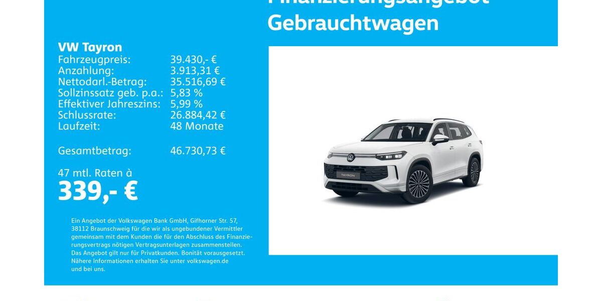 VW Tayron 26.045 km 38.930 &euro; Stuttgart-Wangen 70188