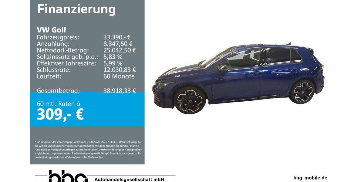 VW Golf 11.496 km 33.390 &euro; Mössingen 72116