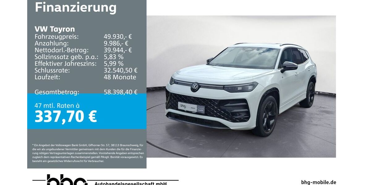 VW Tayron 18.899 km 48.360 &euro; Reutlingen 72770