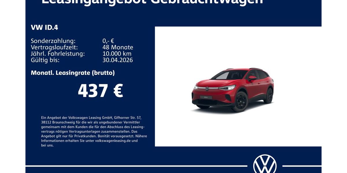 VW ID.4 11.981 km 41.930 &euro; Stuttgart 70563