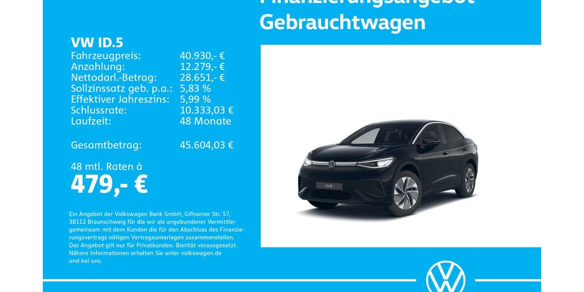 VW ID.5 11.324 km 39.930 &euro; Stuttgart-Wangen 70188
