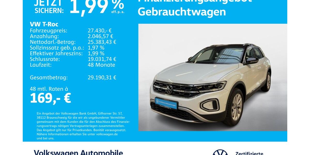 VW T-Roc 21.628 km 27.430 &euro; Stuttgart-Feuerbach 70469