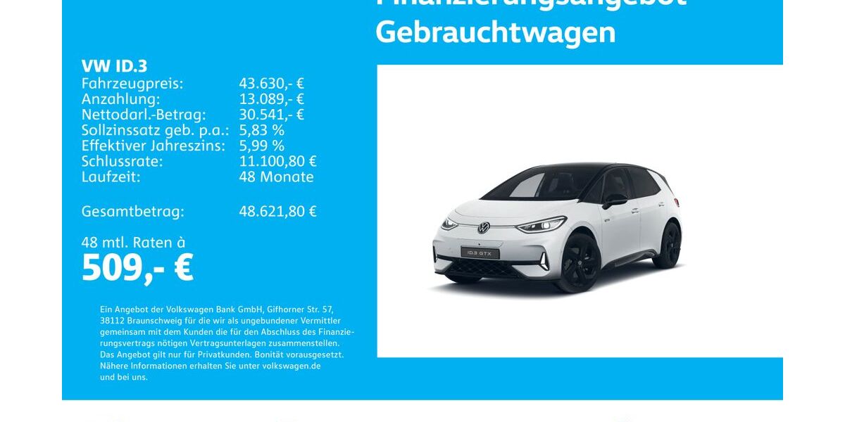 VW ID.3 19.460 km 43.630 &euro; Stuttgart-Feuerbach 70469