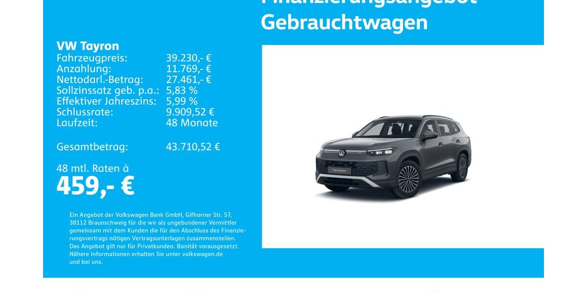 VW Tayron 17.464 km 38.930 &euro; Stuttgart-Wangen 70188