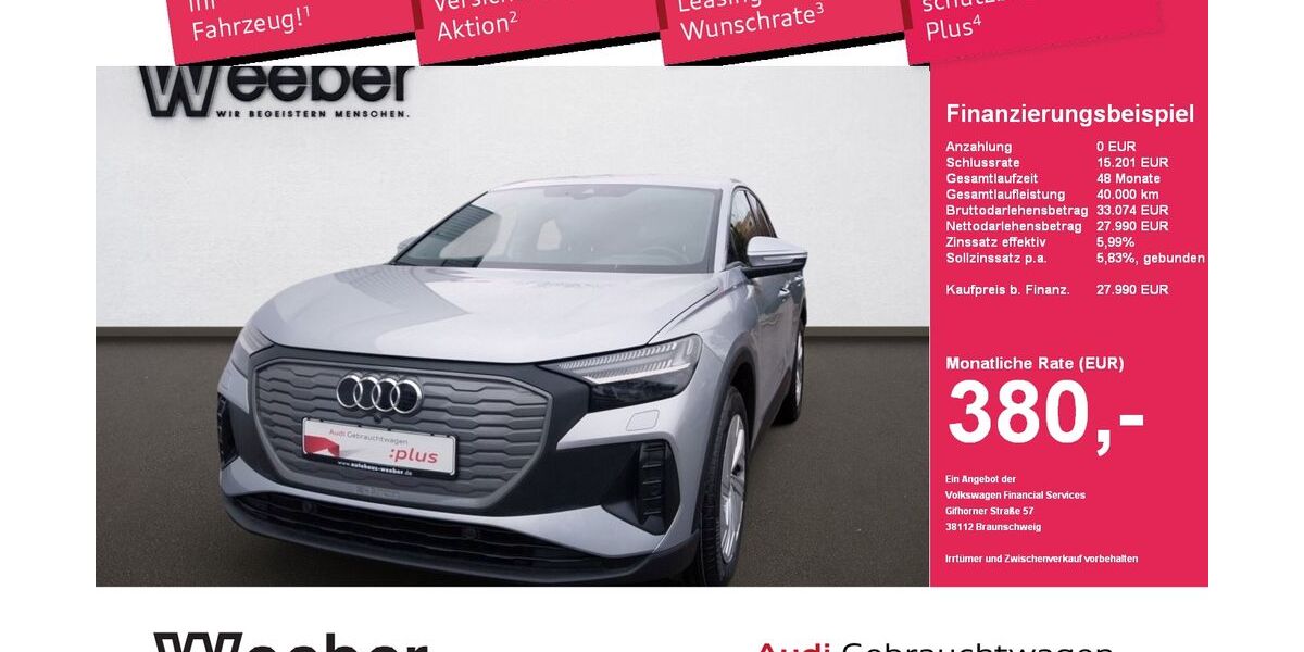 Audi Q4 e-tron 95.779 km 26.650 &euro; Herrenberg 71083
