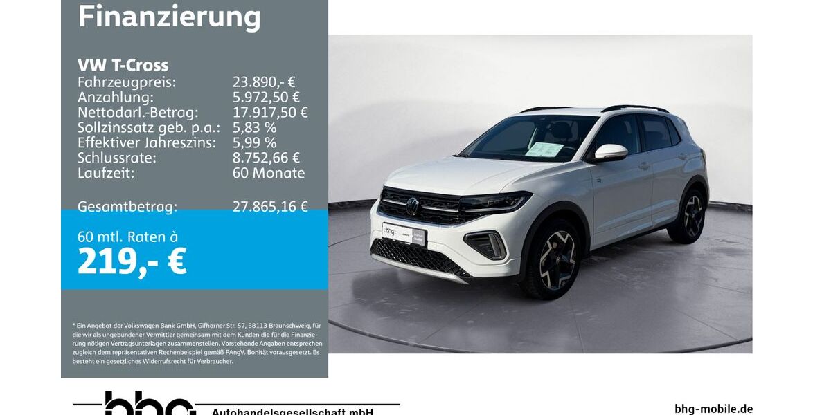 VW T-Cross 6.427 km 23.390 &euro; Mössingen 72116