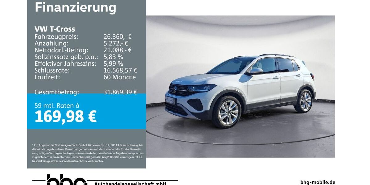 VW T-Cross 10.519 km 26.360 &euro; Reutlingen 72770
