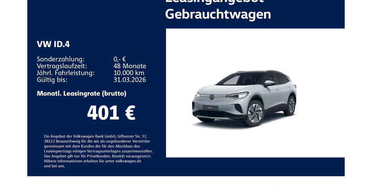 VW ID.4 11.272 km 39.430 &euro; Stuttgart-Feuerbach 70469