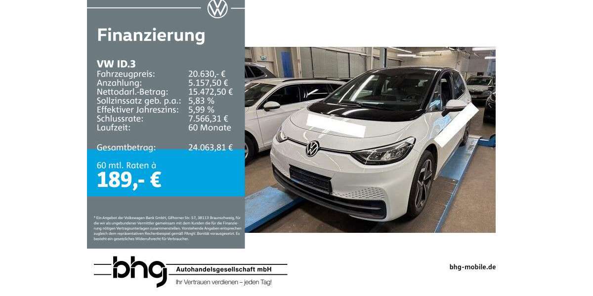 VW ID.3 44.405 km 20.630 &euro; Reutlingen 72770