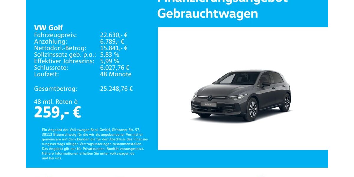 VW Golf 25.892 km 22.530 &euro; Stuttgart-Wangen 70188